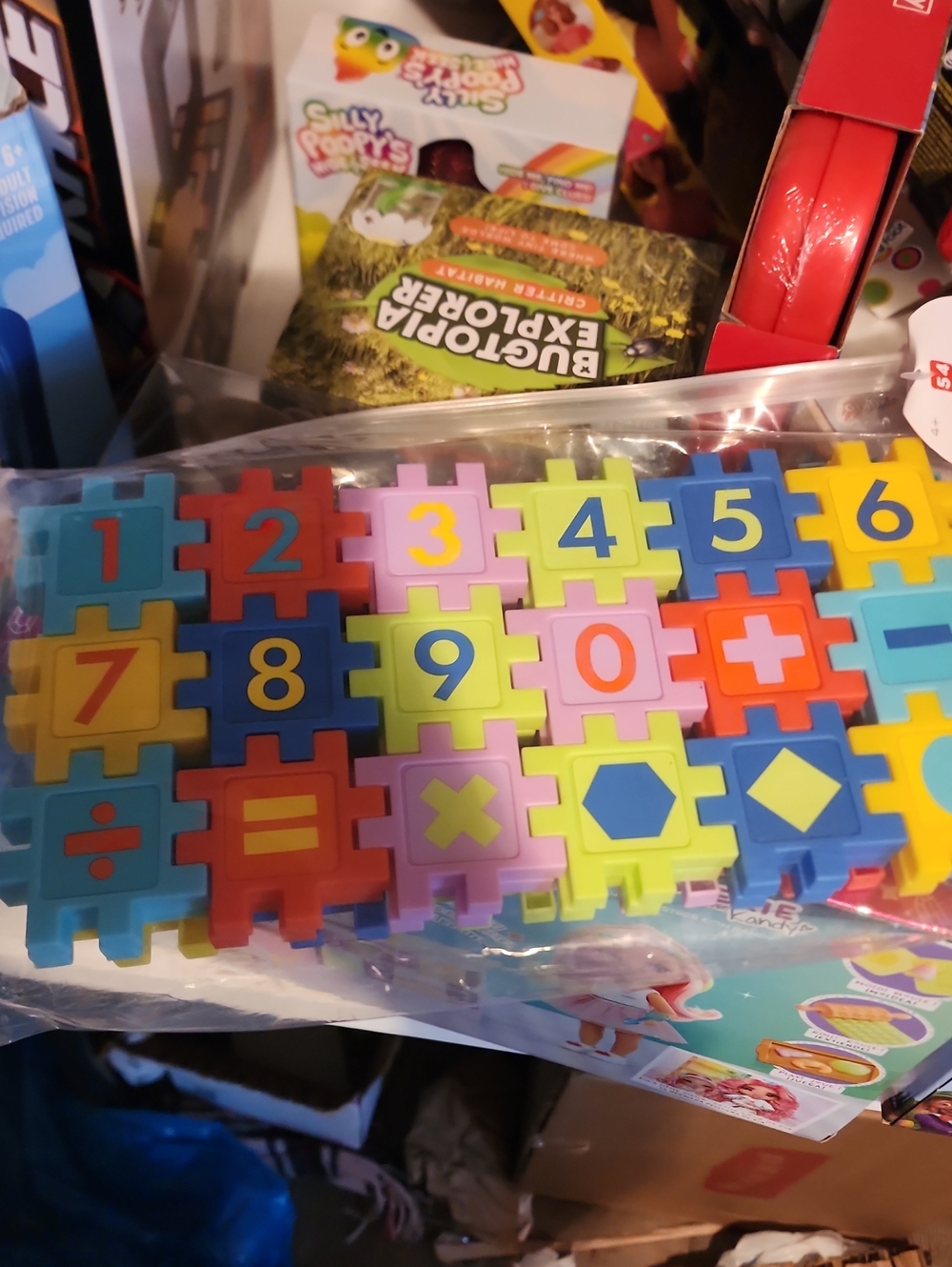 Colorful Number & Shape Puzzle Blocks - Educational Toy for Kids